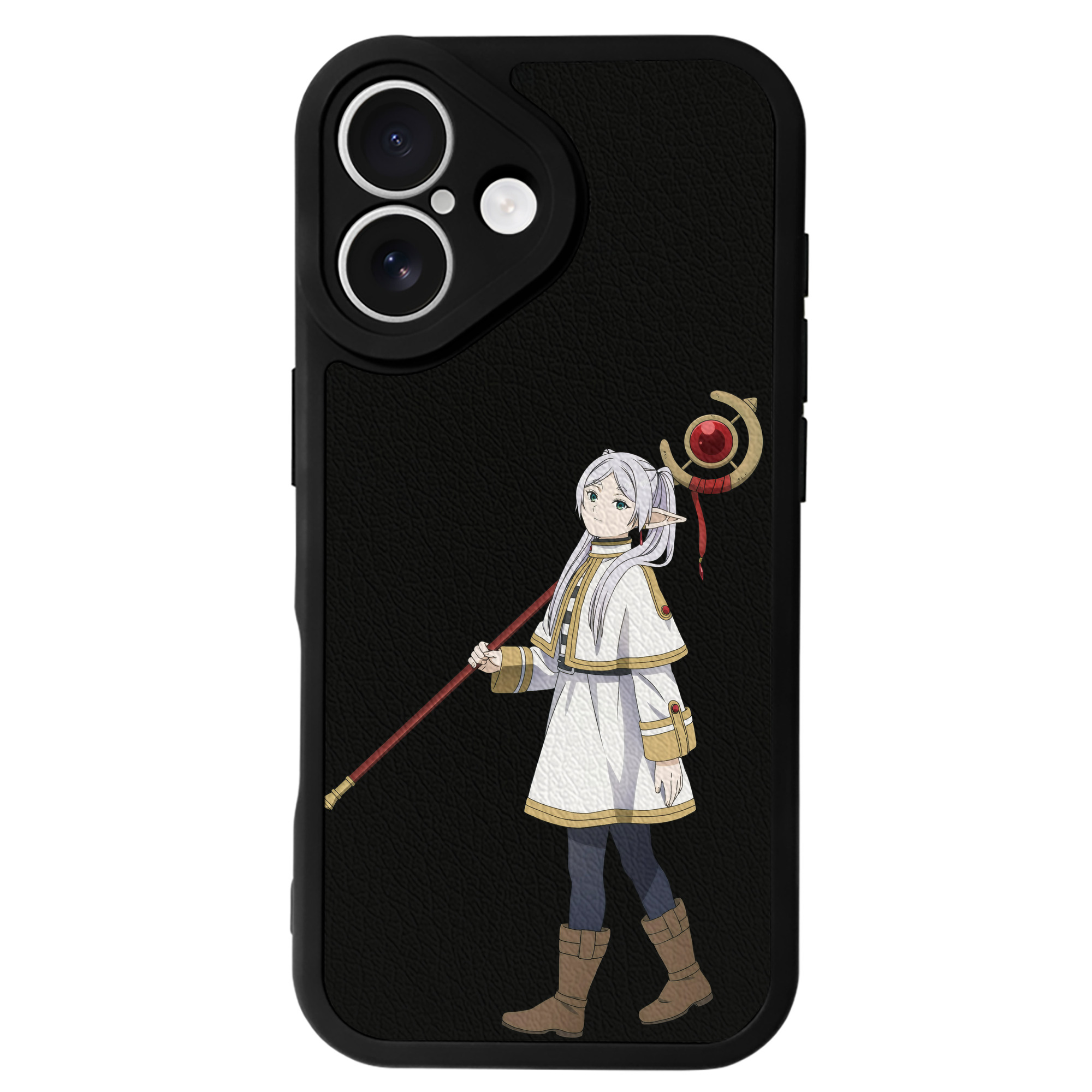 （画像用） 葬送のフリーレン Frieren 【iPhone 16シリーズ対応】シリコンスマホケース（レザー調） 材質：シリコン